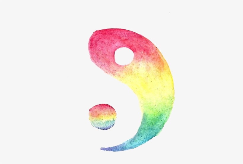 59 Images About Png On We Heart It - Yin Yang Watercolor Png, transparent png