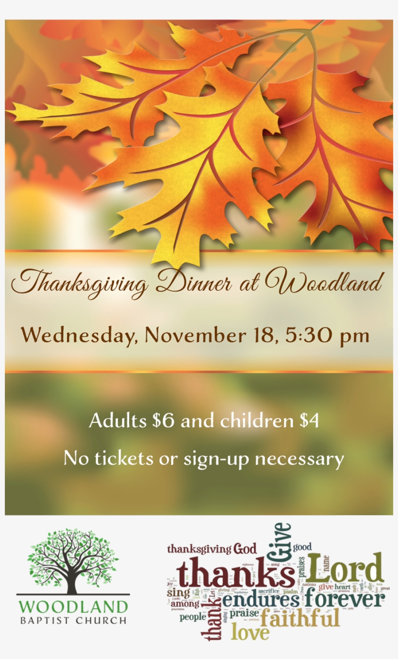 2015 Thanksgiving Dinner Poster - Shalimar United Methodist Church, transparent png