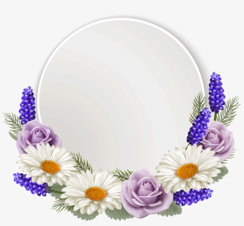 Disk Vector Flowers, Flower Clipart, Wreath Watercolor, - Greeting Card, transparent png