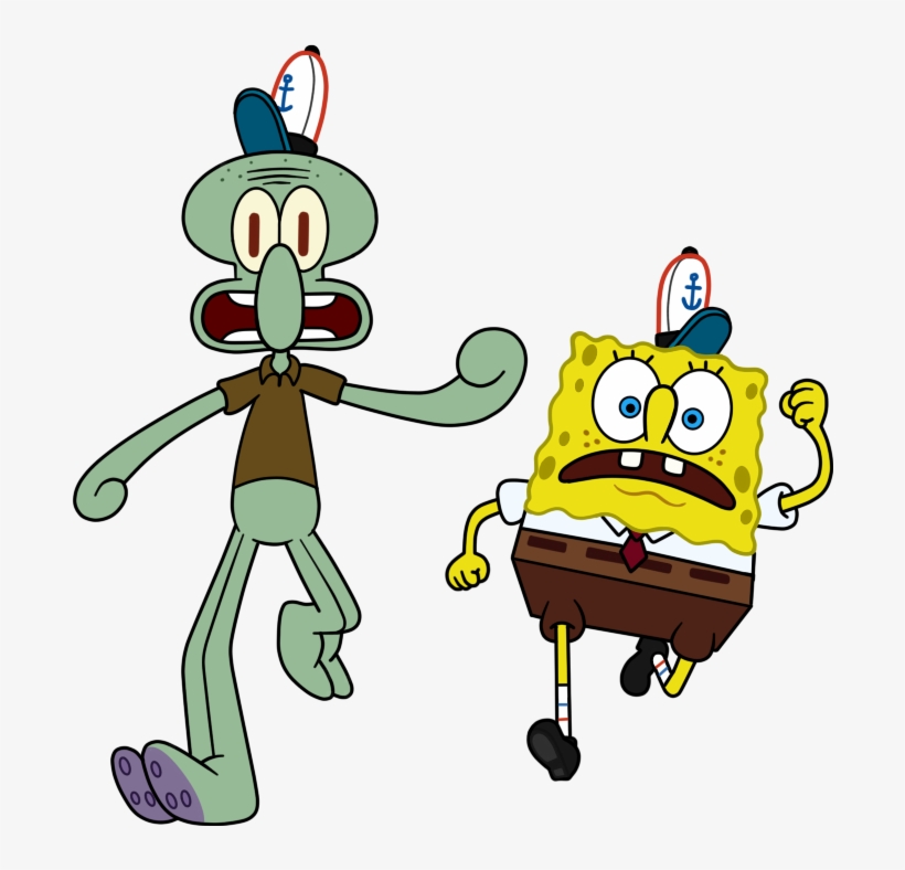 Momo Holk Plantilla Calamardo Bobesponja - Bob Esponja Y Calamardo Corriendo, transparent png