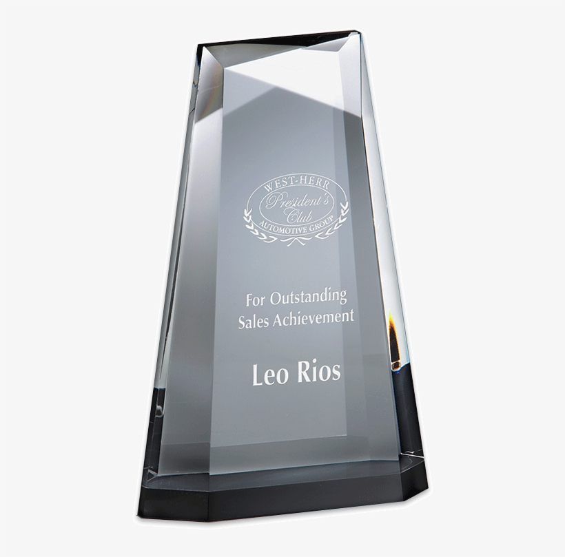 Sample Engraving Of Ascend Crystal Award - Ascent - Medium Crystal Award, transparent png