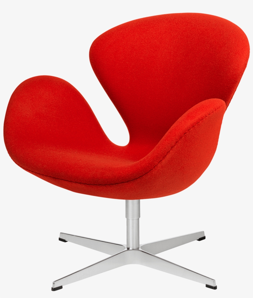 Swan Divina Red Fabric - Arne Jacobsen Swan Chair Elegance Leather, transparent png