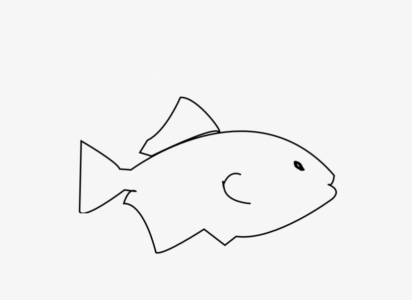 Picture Freeuse Library Bass Fish Clipart - Fish Outline Png Transparent, transparent png