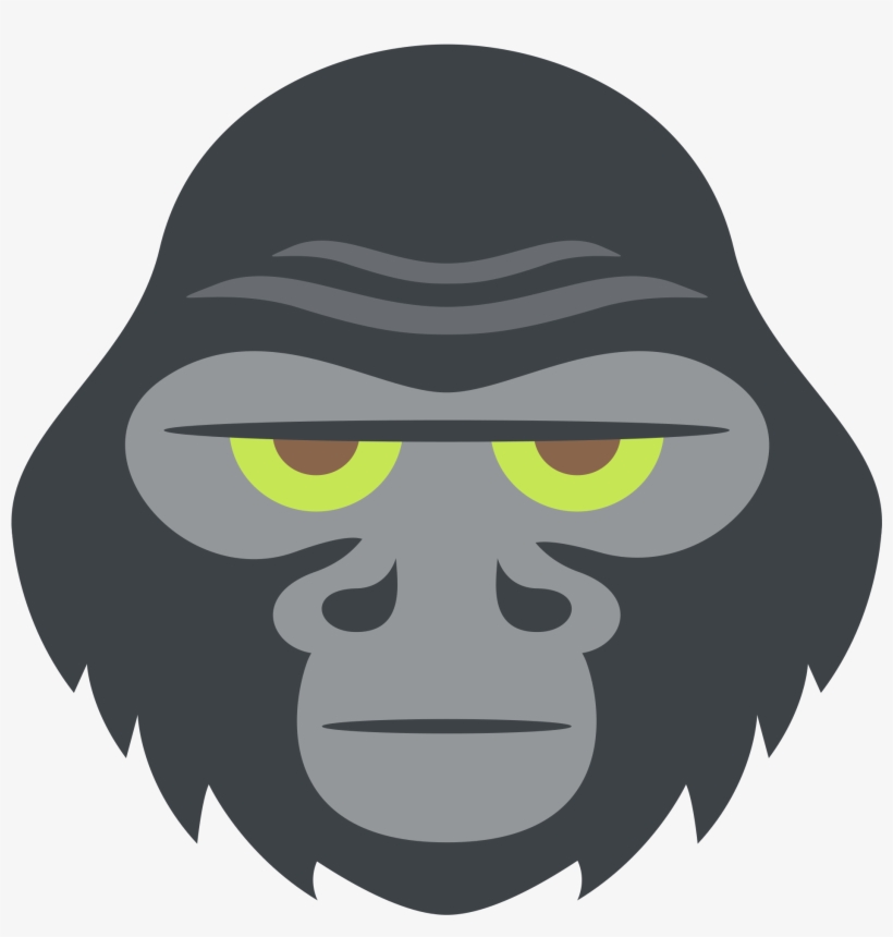 Open - Gorilla Emoticon, transparent png