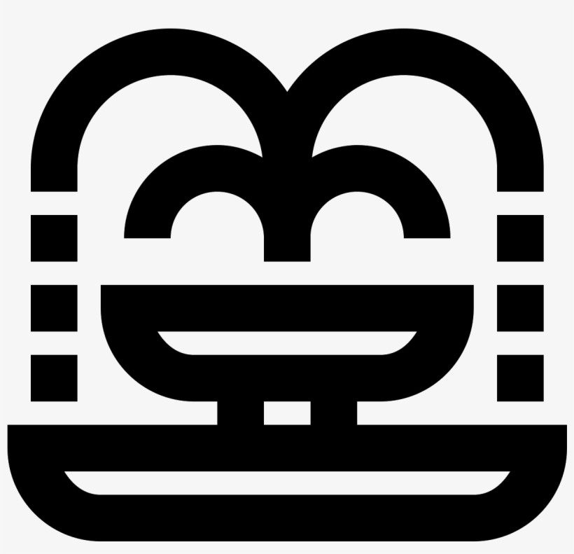 This Icon Is A Drawing Of A Fountain With A Big Bass - Фонтан Иконка Png, transparent png