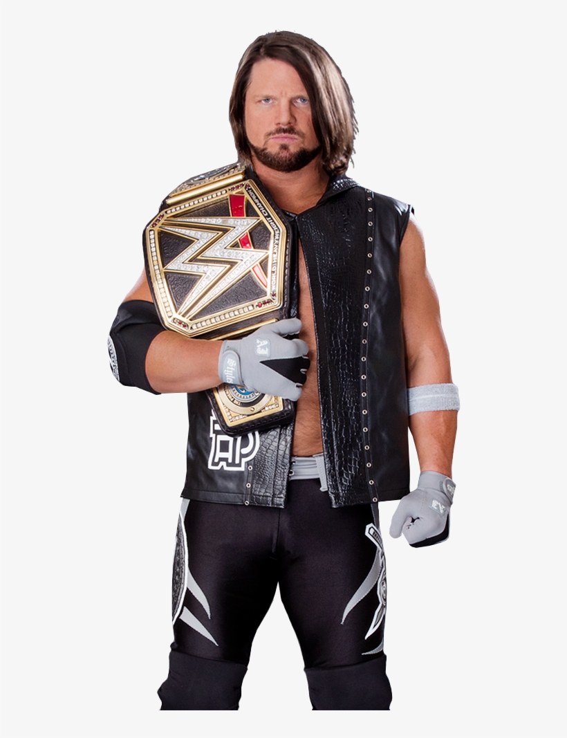 Aj Styles Wwe Champion By Nib - A.j. Styles, transparent png