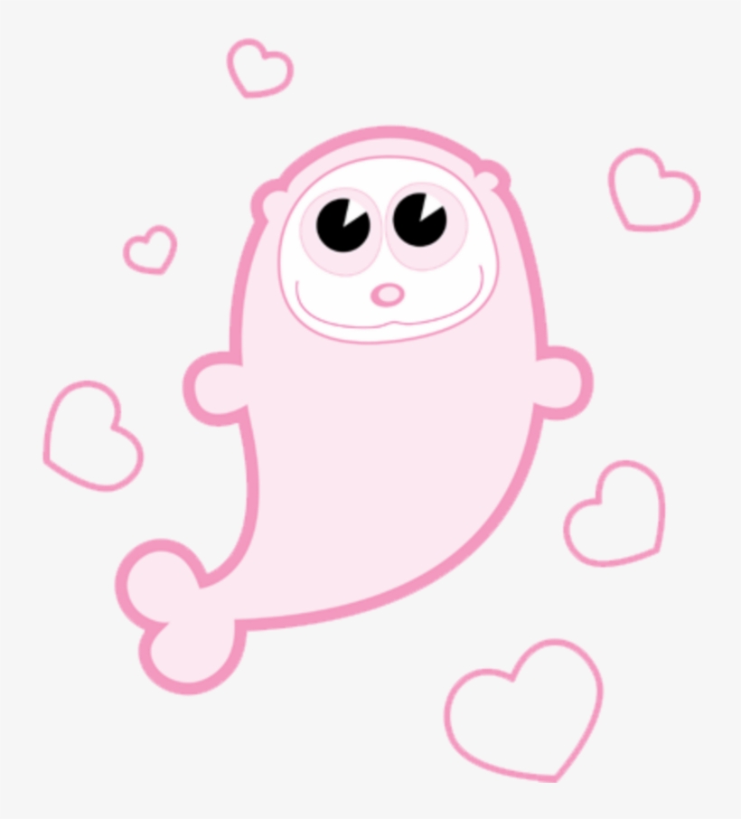 Mq Pink Dolphin Dolphins Heart Hearts - Illustration, transparent png