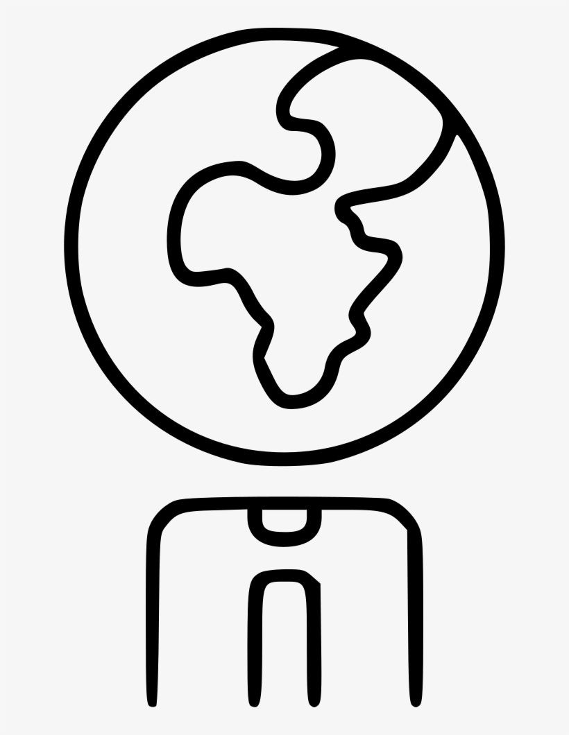 Human Globe Head Business Worldwide Internet Comments - Globe Line Icon, transparent png