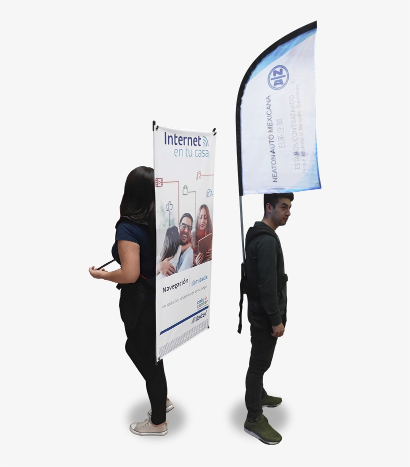 Venta Banderas Publicitarias Ambulantes - Advertising, transparent png