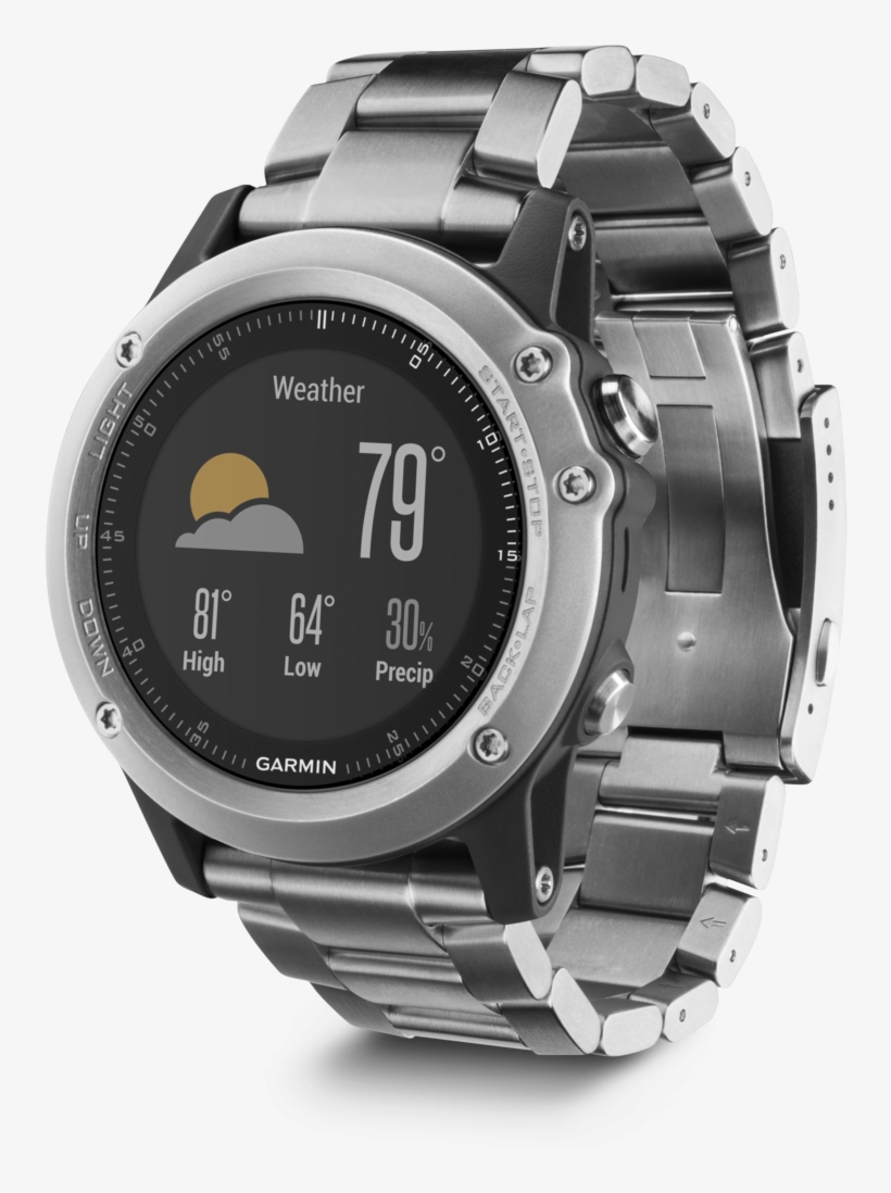Garmin Fenix - Garmin Fenix 3 Hr Titanium Silver, transparent png