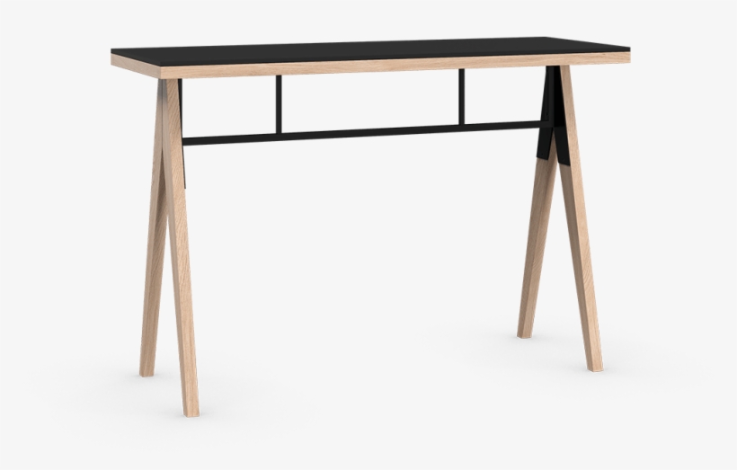 Coquo Braccas White Oak Solid Wood Modular Black Fenix - Writing Desk, transparent png