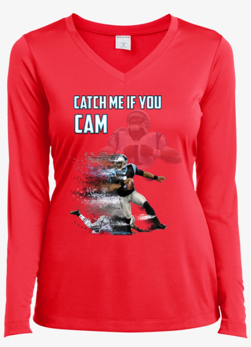 Cam Newton Panthers Custom Designed Fan Ladies Long - Arizona Cardinals Ladies Long Sleeve, transparent png