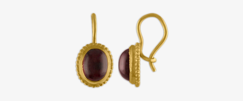 2 Granulated Garnet Hook Earrings - Earrings, transparent png
