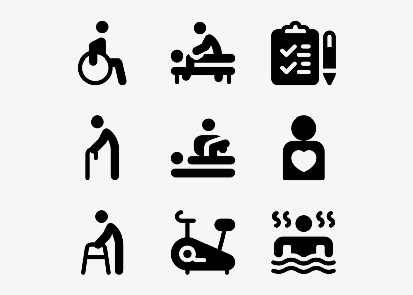 View Individual Icons Of Physiotherapy Medical - Physiotherapy Vector, transparent png
