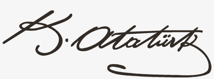 Atatürk Imzasi Png - Atatürk Silüeti, transparent png