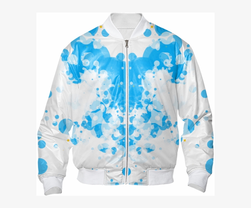Shop Blue Bubbles Bomber Jacket By Rhythmik Flow - Zipper, transparent png