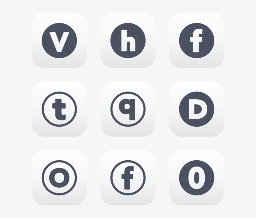 Encircled Icon In Style Flat Rounded Square Blue Gray - England Outlets, transparent png