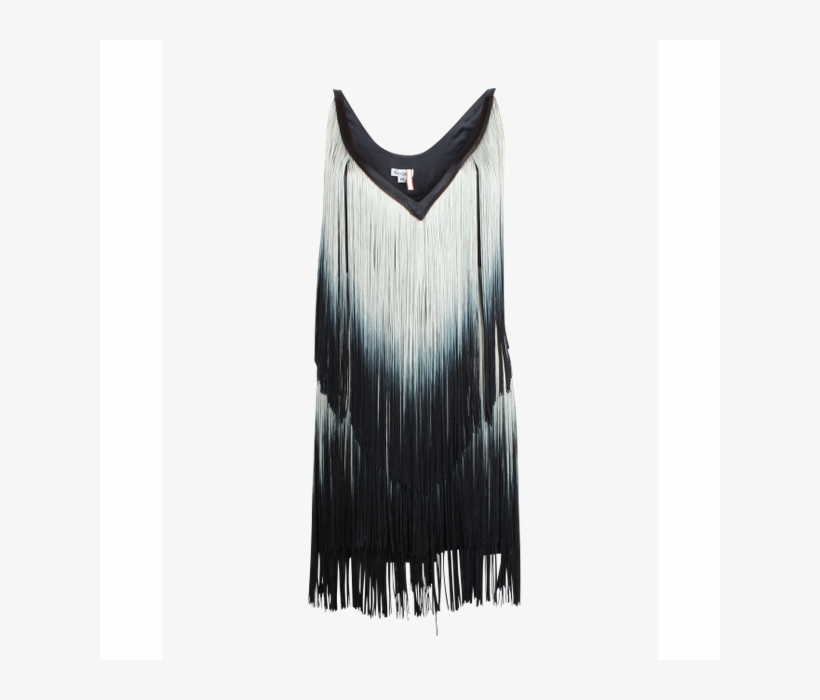 Foley Corinna Gradient Fringe Dress - Cocktail Dress, transparent png