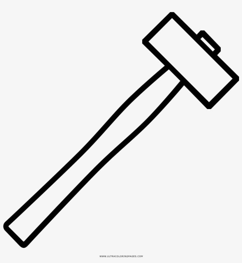 Hammer Coloring Page - Design, transparent png