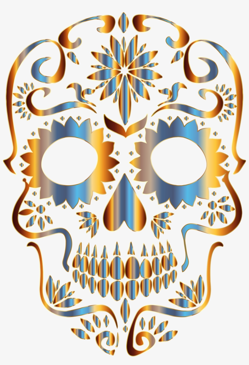 This Free Icons Png Design Of Chromatic Sugar Skull, transparent png