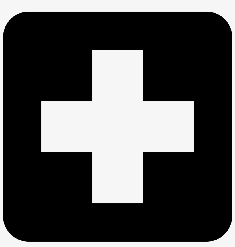 Ic Local Hospital 48px - Swiss Flag Black And White, transparent png
