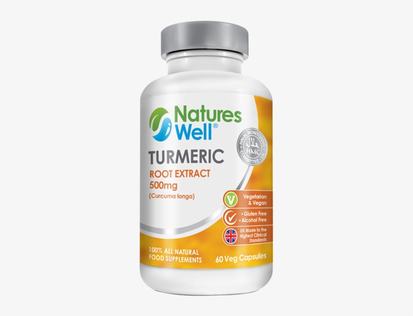 Turmeric Root Extract 500mg - Natures Well, transparent png