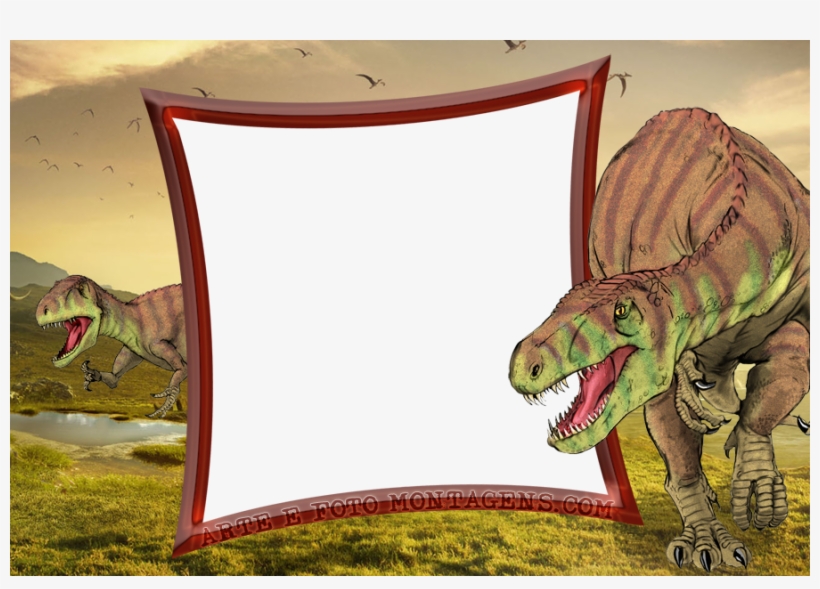 Montagem Para Fotos - Molduras Para Fotos Dinossauros, transparent png