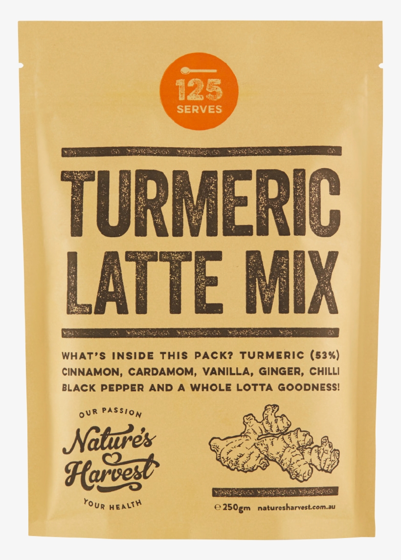 Turmeric Kurkuma Latte 250 Grams - Nature's Harvest Turmeric Latte Mix, transparent png