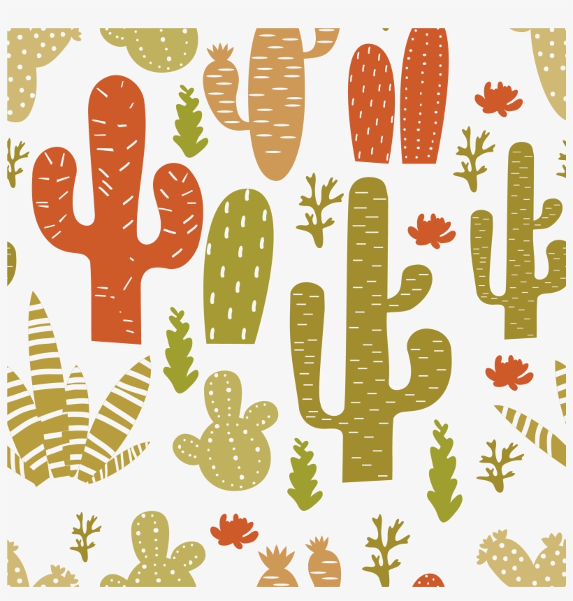Cactaceae Euclidean Vector Red Background - Cactus Shapes Flat Design Backpack By Durungkapok, transparent png