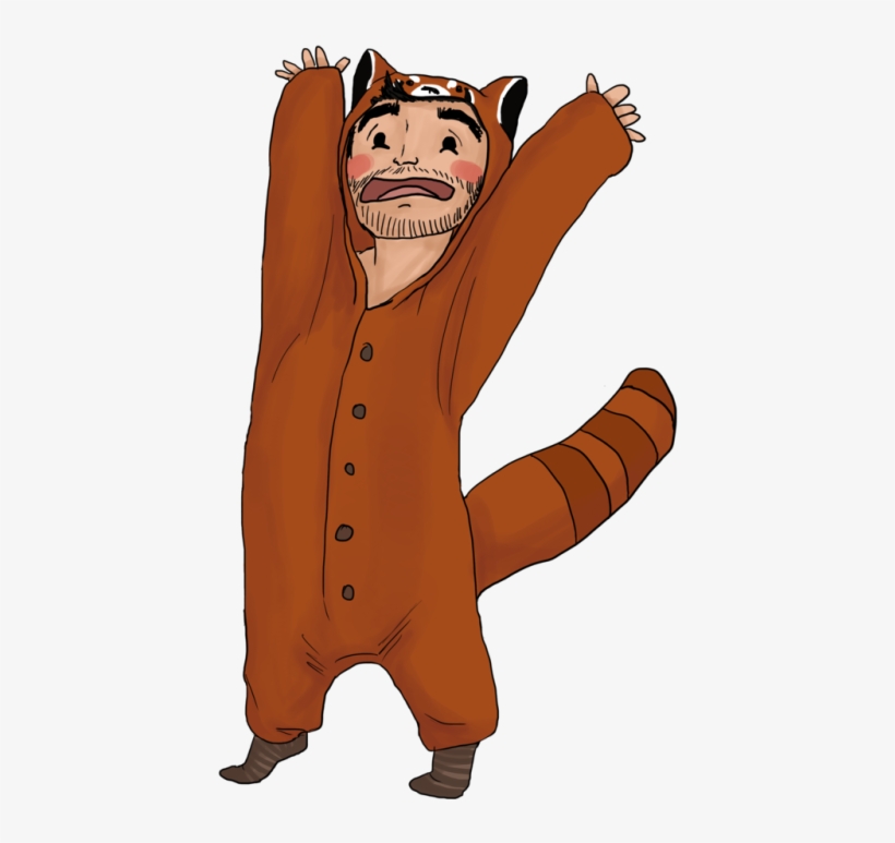 Meeting Hoechlin, Gifting Him A Red Panda Kigurumi - T-shirt, transparent png
