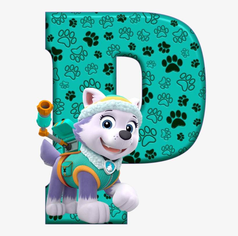 *✿**✿*p*✿**✿*de Alfabeto Decorativo - Paw Patrol Letter P, transparent png