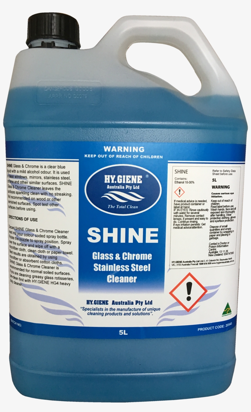 Shine Glass & Chrome 5l - Hygiene, transparent png