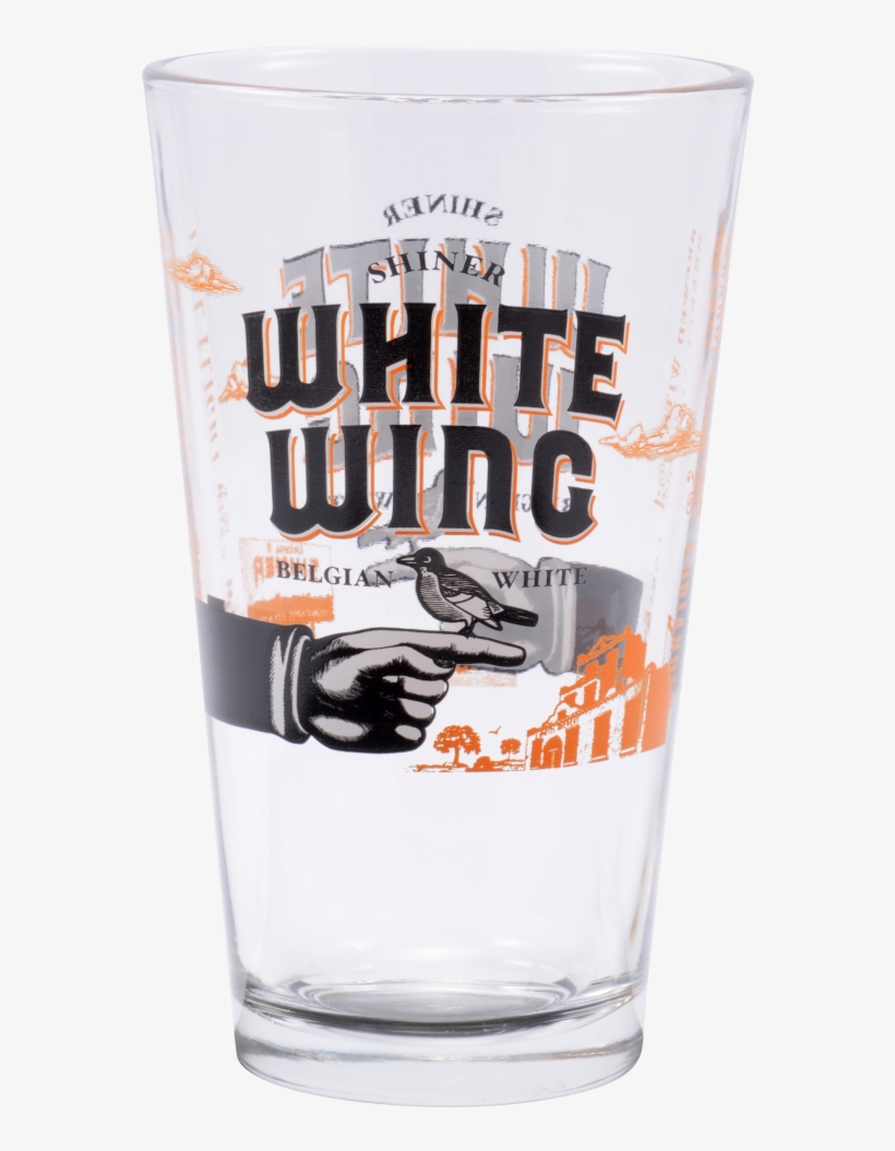 White Wing Pint Glass - Shiner White Wing, transparent png