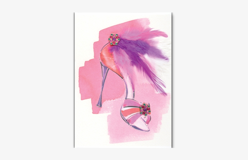 Couture Feather Shoe Card By Papyrus, transparent png