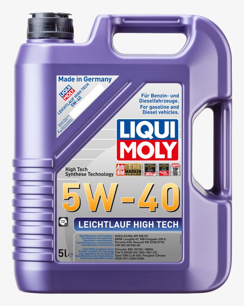 Leichtlauf High Tech 5w-40 - Liqui Moly High Tech 5w40, transparent png