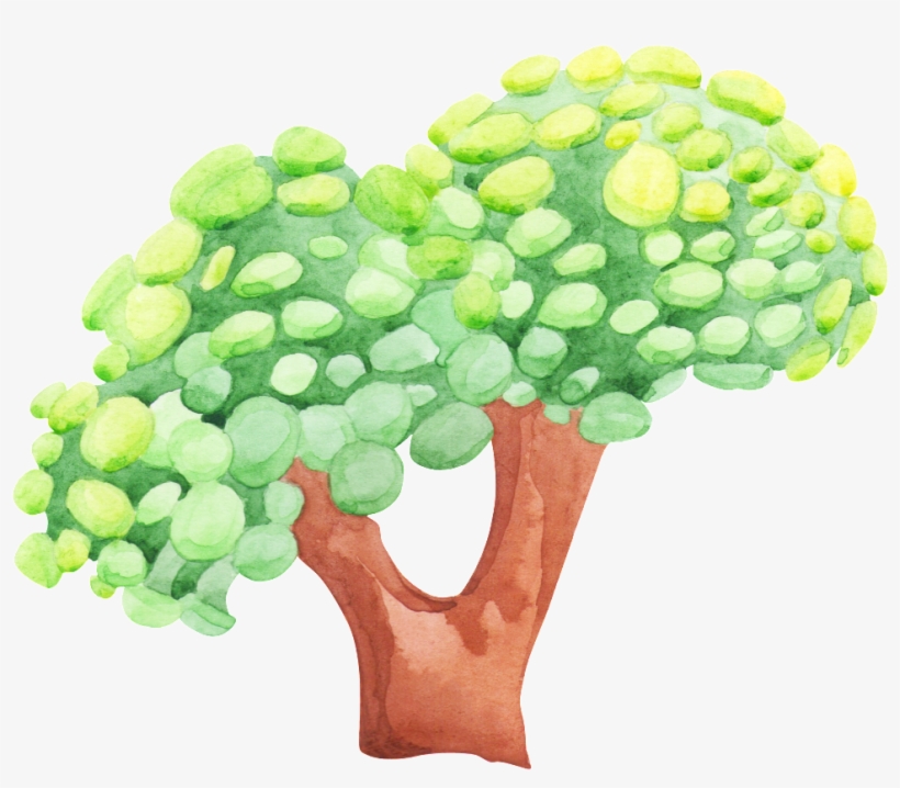 Hand Painted A Big Tree Png Transparent - Illustration, transparent png