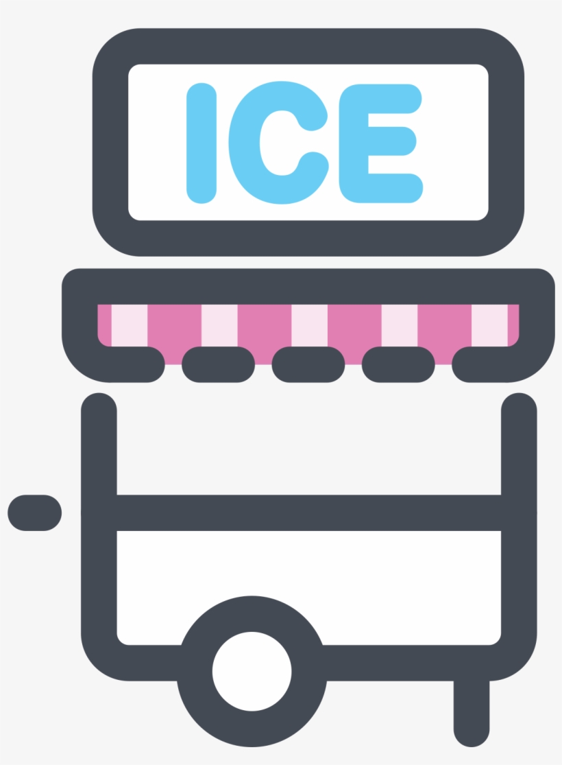 Ice Cream Trailer Icon - Ice Cream, transparent png
