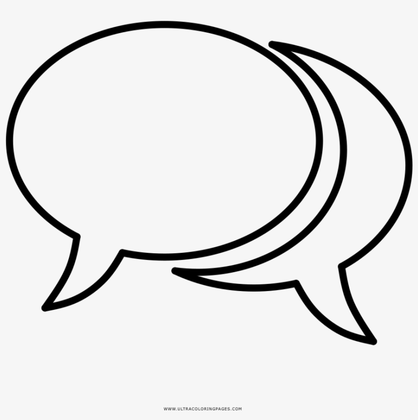 Globos De Texto Página Para Colorear - Line Art, transparent png
