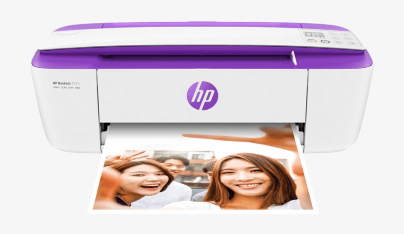 Center Facing - Hp Deskjet 3732 Red Tintenstrahl-multifunction Printer, transparent png