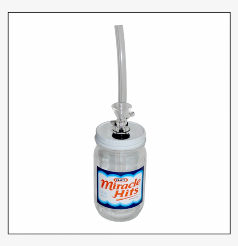 Noname Glass Bong Novelty Miracle Hits Mayo Bottle - Miracle Hits Bong, transparent png