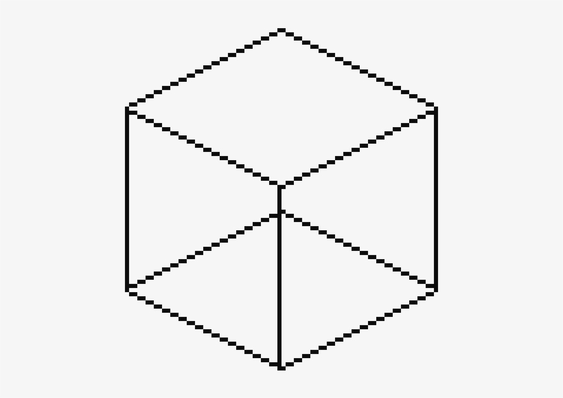 Now Remove The Back Lines From The Bottom Square - Isometric Pixel Art, transparent png