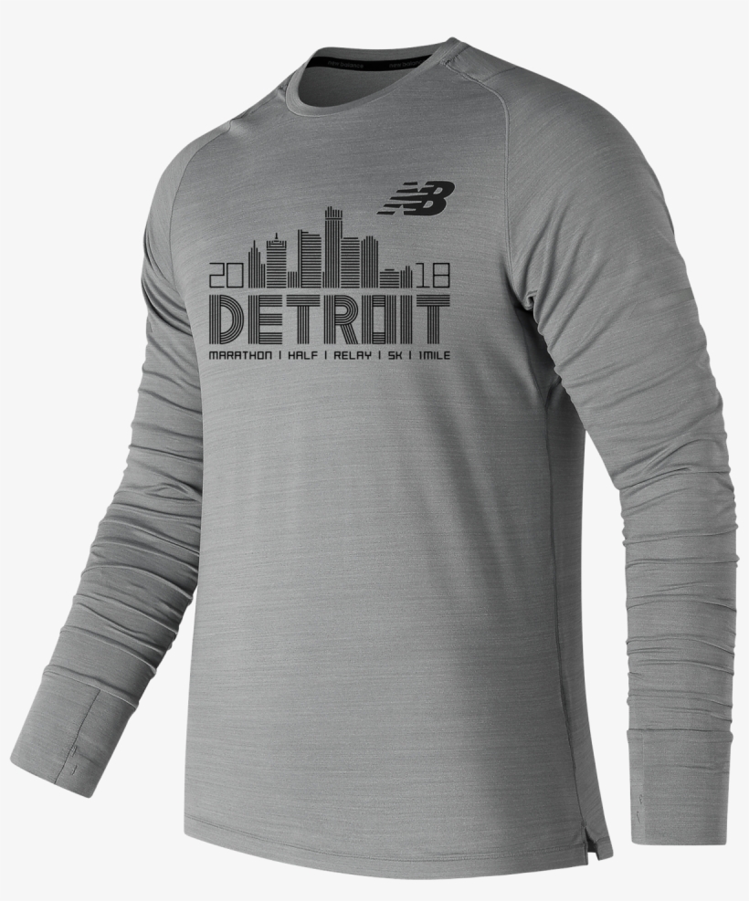 Detroit 2018 Skyline Seasonless Long Sleeve Ag - New Balance, transparent png