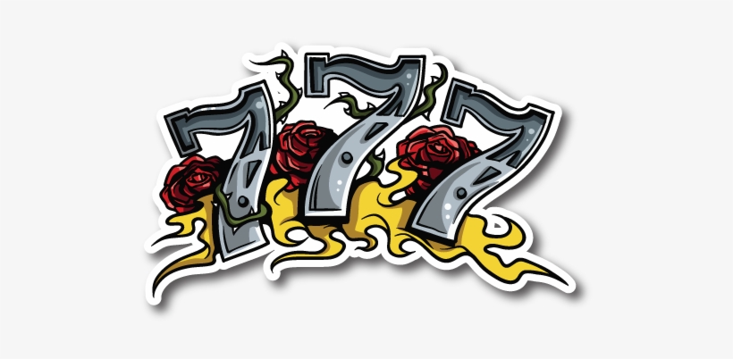 Gambling Lucky 777 Sticker - 777 Sticker, transparent png