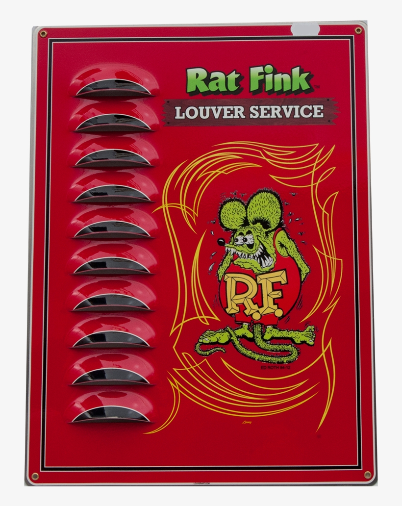 Rat Fink Louvered Tin Sign - Rat Fink, transparent png