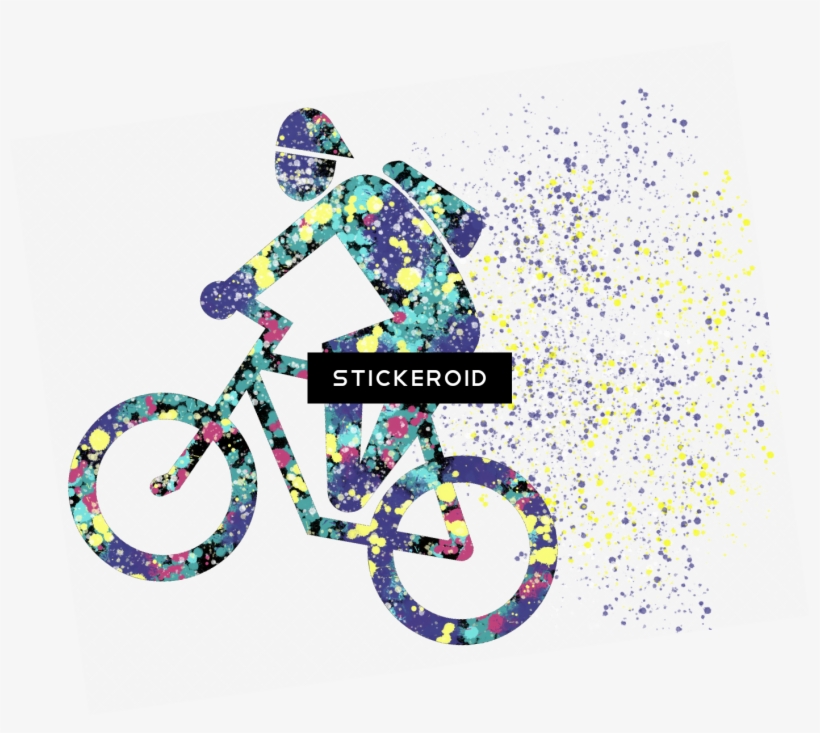 Cyclist Cycler Wheelman Bicycler Bicyclist Abstract - Bicycle, transparent png