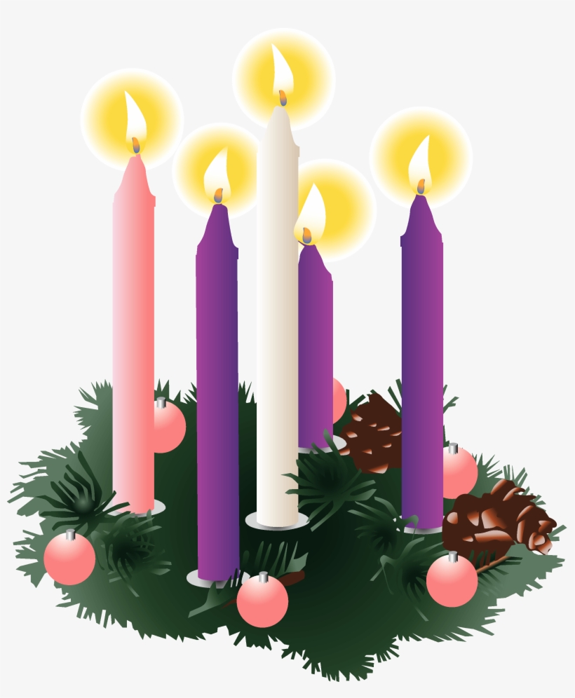 Nature - Advent Candles One Lit, transparent png