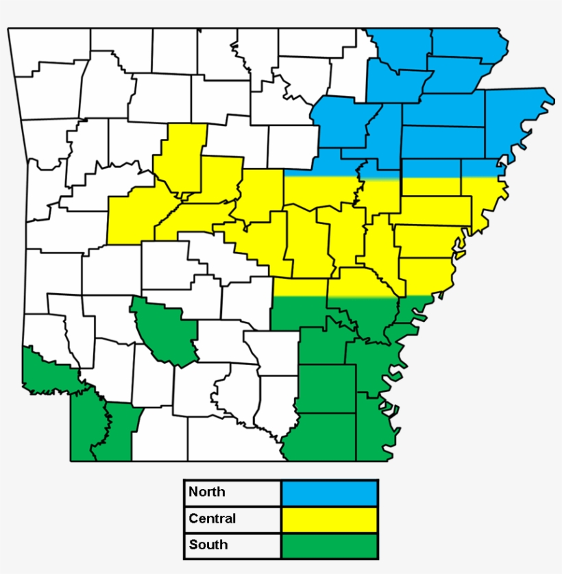 Recommended Rice Optimum Seeding Date By Geography - Map Of Arkansas, transparent png