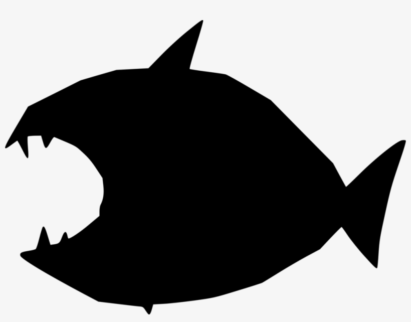 User Interface Computer Icons Silhouette Video Cartoon - Silhouette Piranha, transparent png