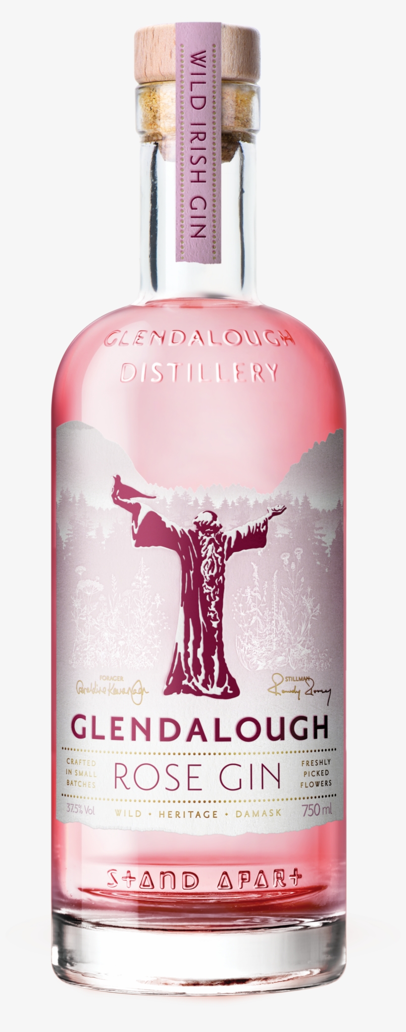 Rose Gin Nobg - Glendalough Wild Botanical Gin, transparent png