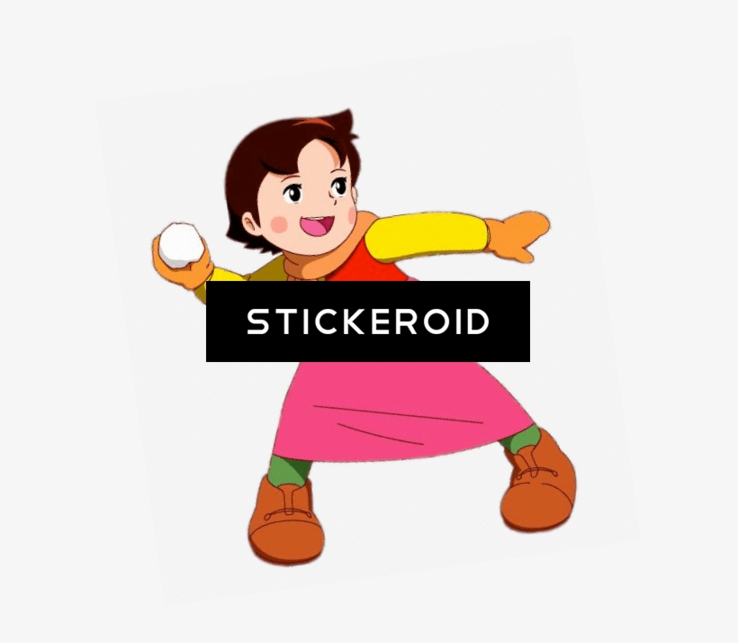 Heidi Throwing Snowball - Cartoon, transparent png